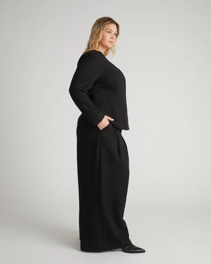 Blusa Alfaiataria Statement Ponte Preto Tweed - foto 2