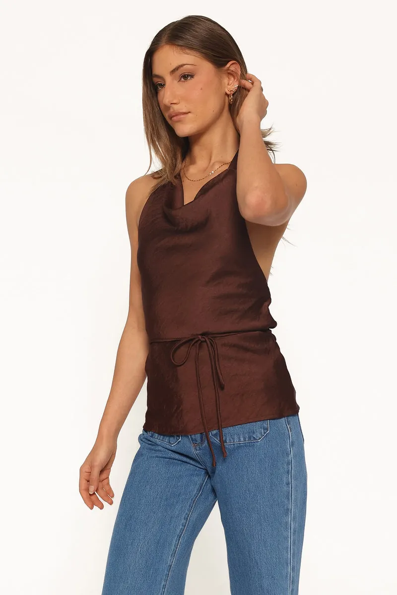 Blusa Brenn Halterneck Chocolate Marrom - foto 3