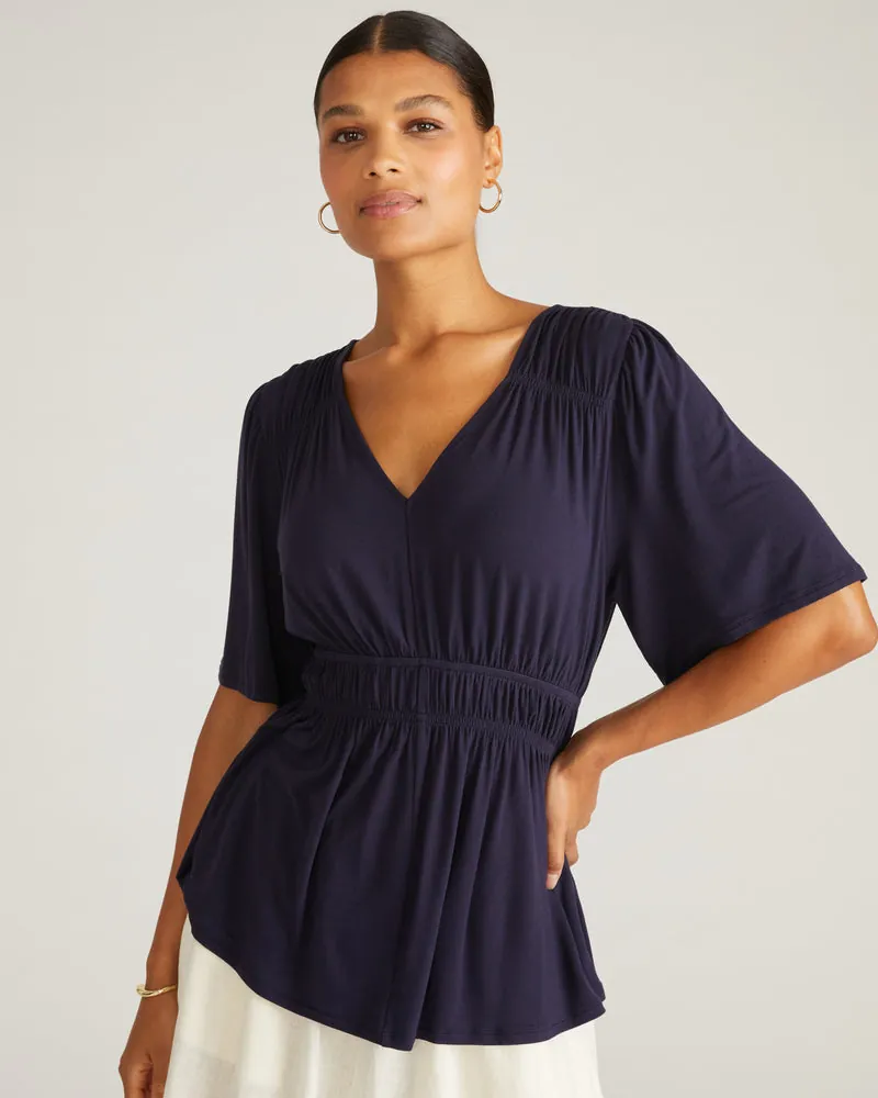 Blusa Flora Liquid Jersey Midnight - foto 2