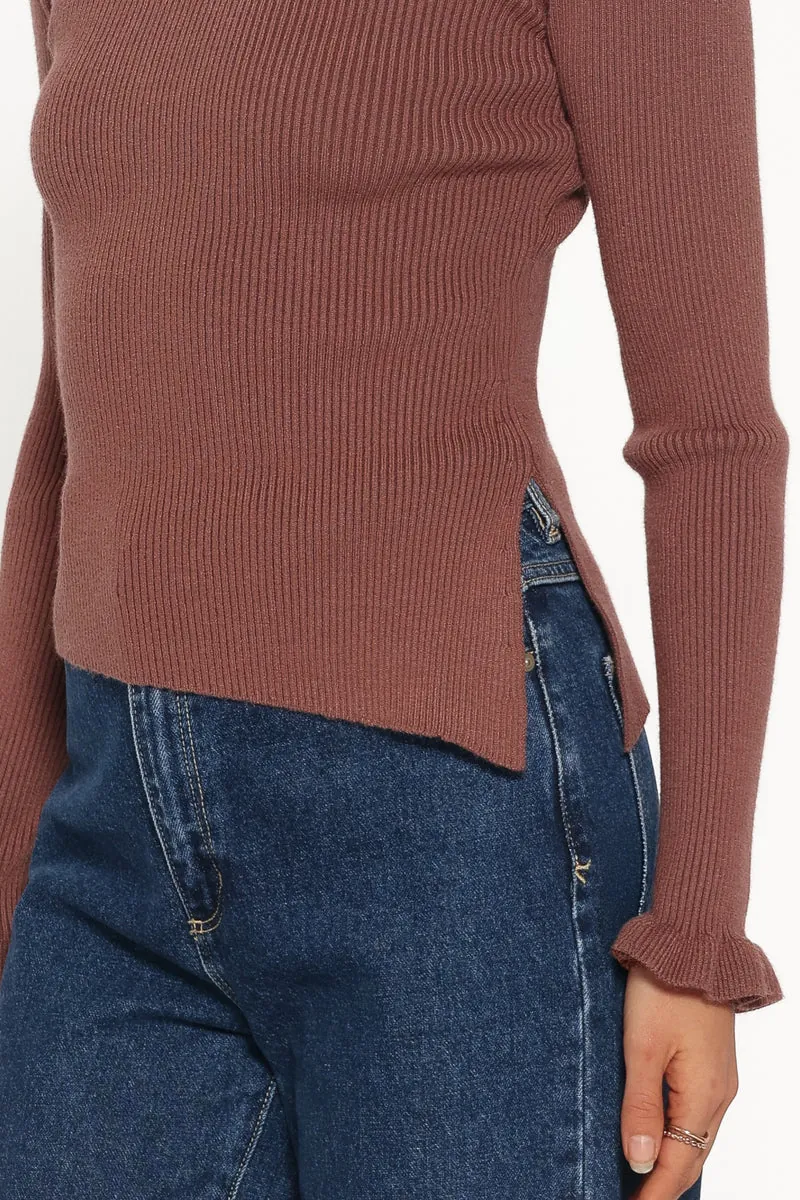 Blusa Tricô Fiana Knitted Marrom - foto 2