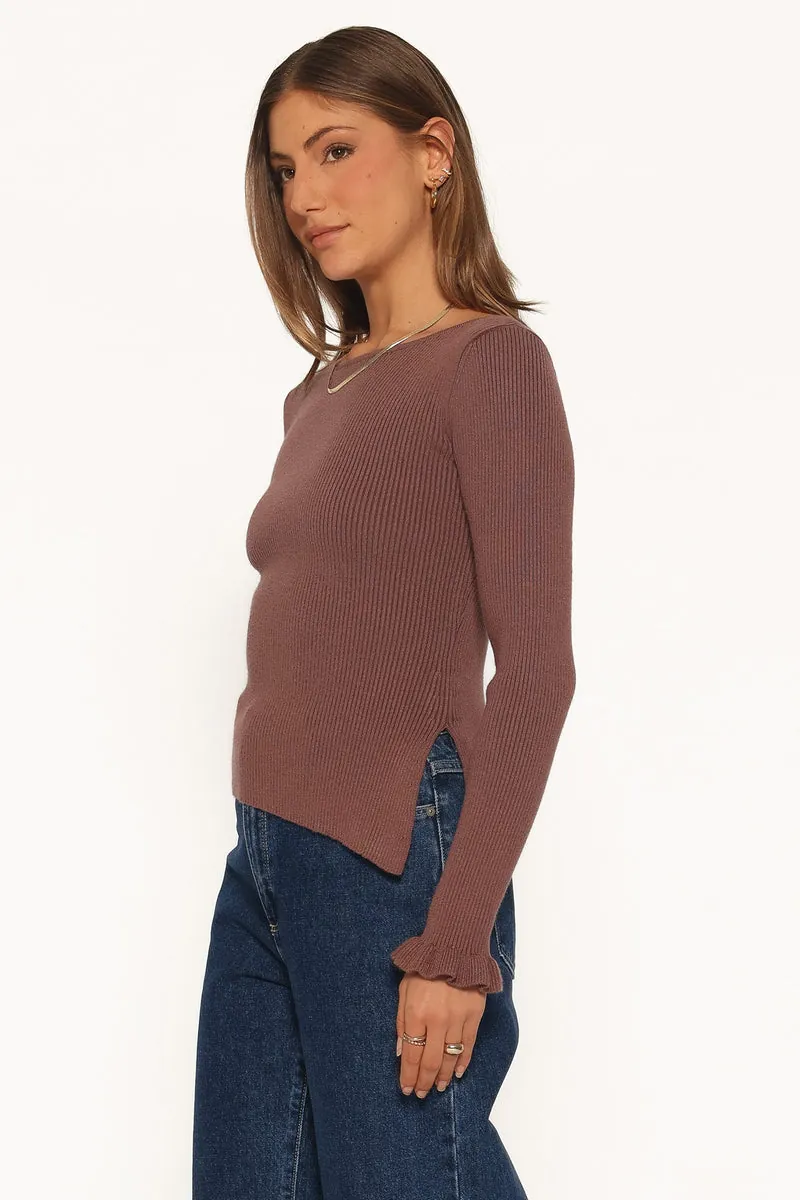 Blusa Tricô Fiana Knitted Marrom - foto 3
