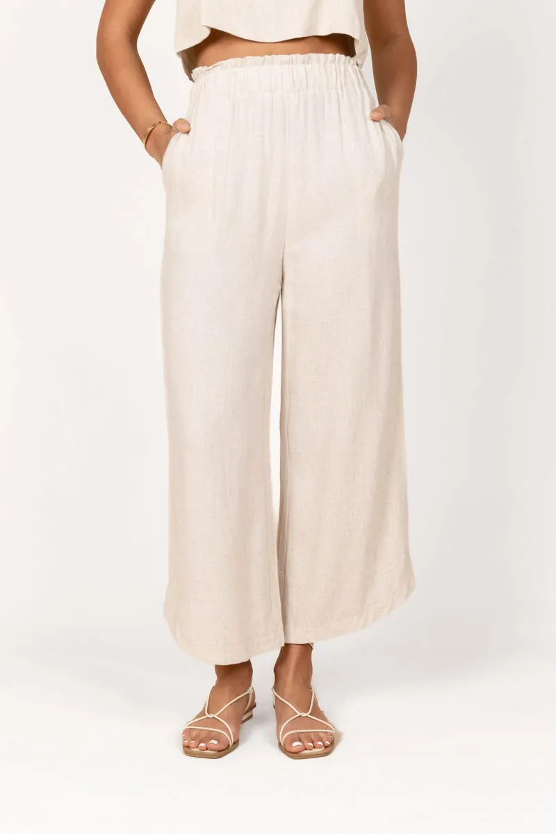 Calça Eleanor High Waisted Bege - foto 1