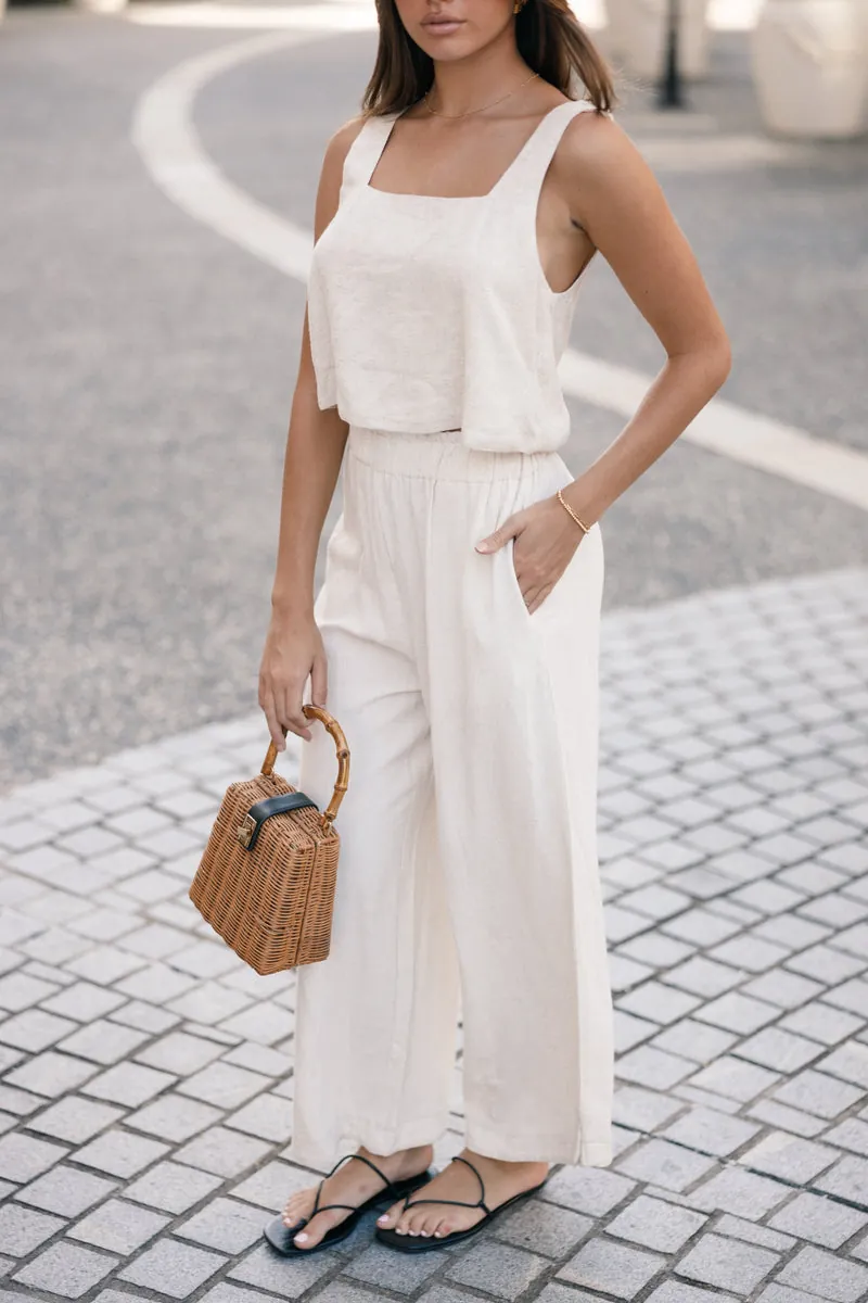 Calça Eleanor High Waisted Bege - foto 2