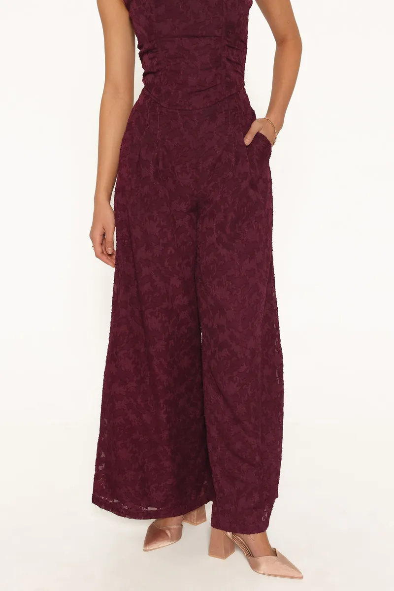Calça Pantalona Ada Plum Burnout - foto 3