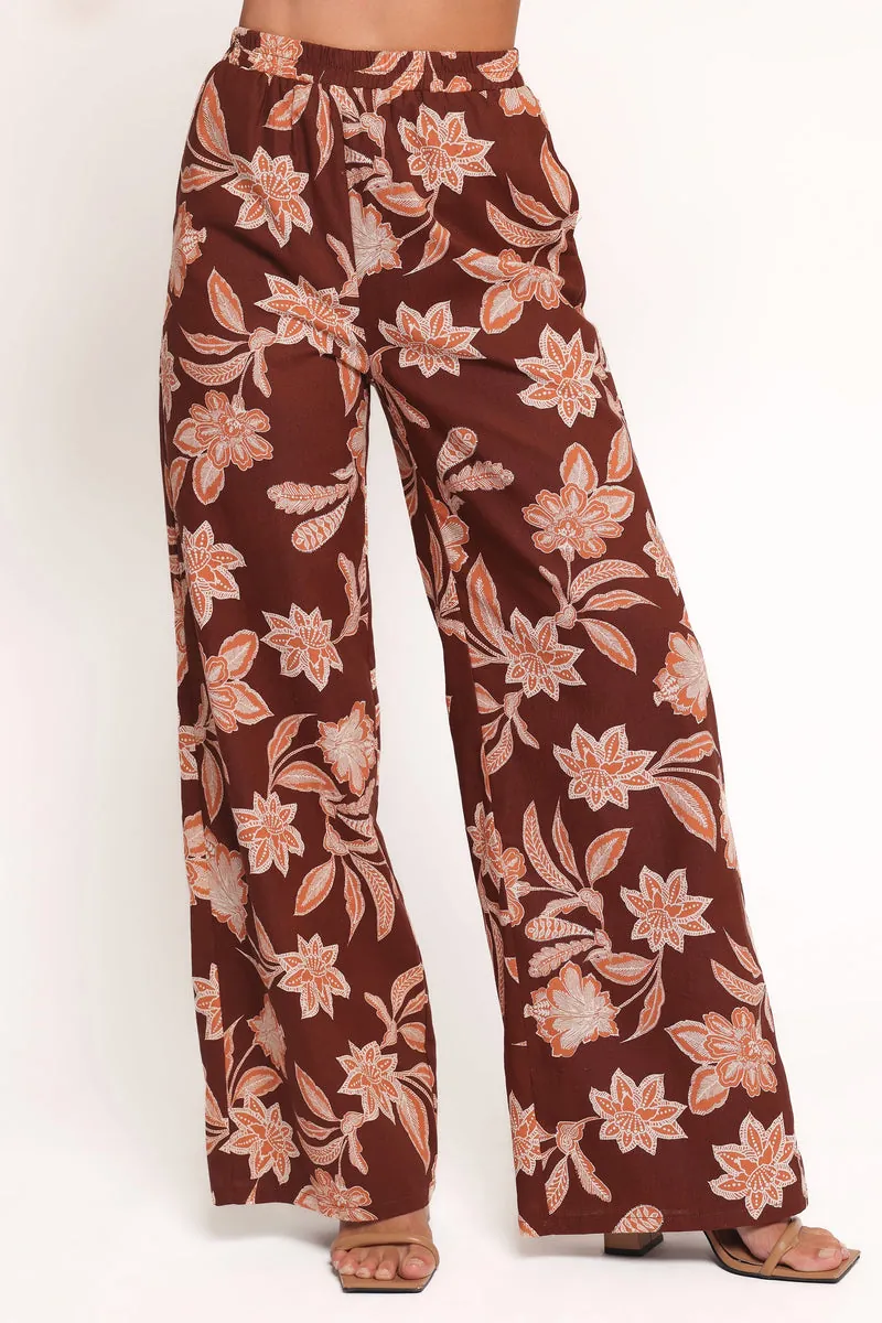 Calça Pantalona Samira Laranja Floral - foto 2