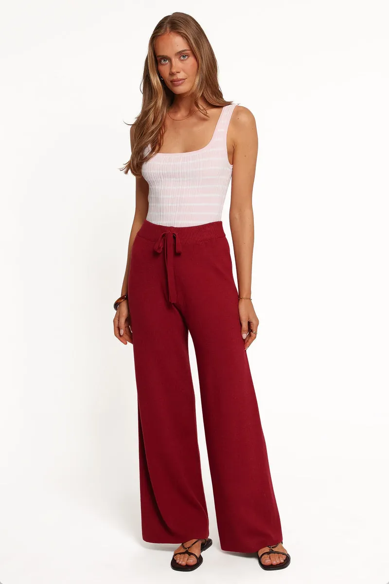 Calça Tricô Tarly Bordô - foto 2