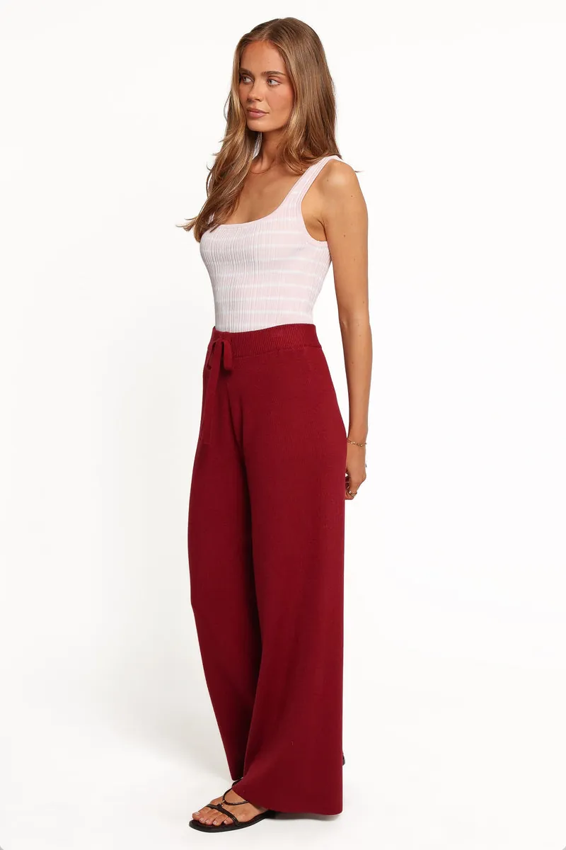 Calça Tricô Tarly Bordô - foto 3