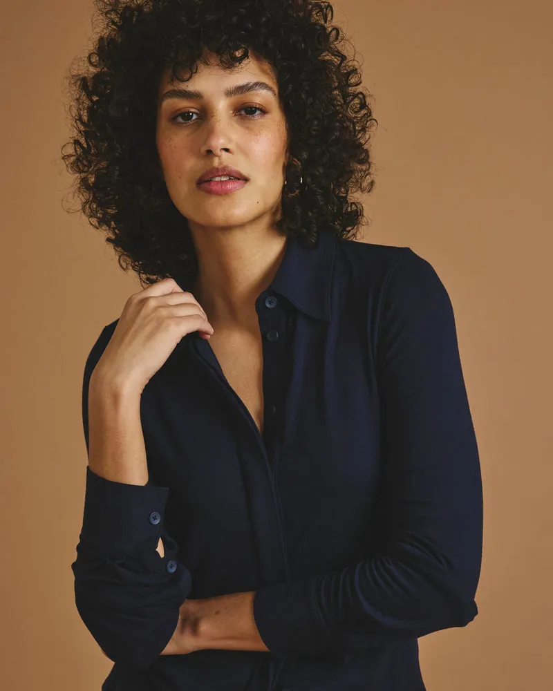 Camisa Elbe Liquid Jersey Classic Fit Midnight - foto 2