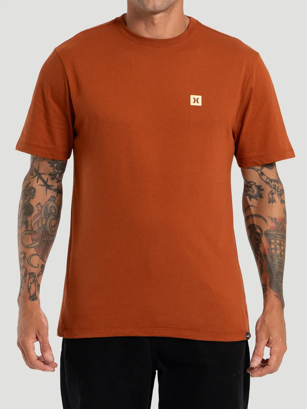 Camiseta Manga Curta Hurley Mini Icon Marrom - foto 1