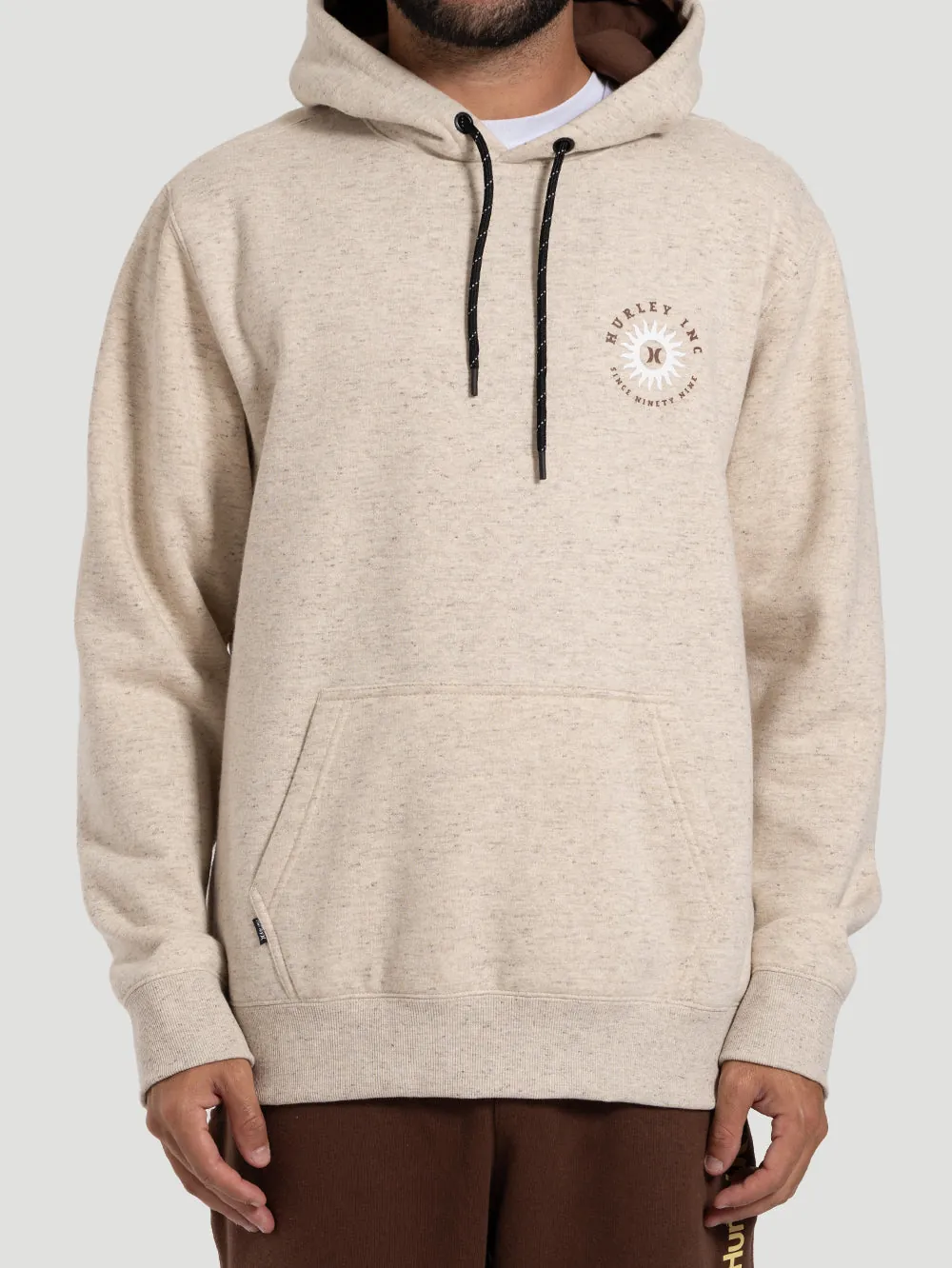 Moletom Canguru Hurley Natural Off White - foto 1