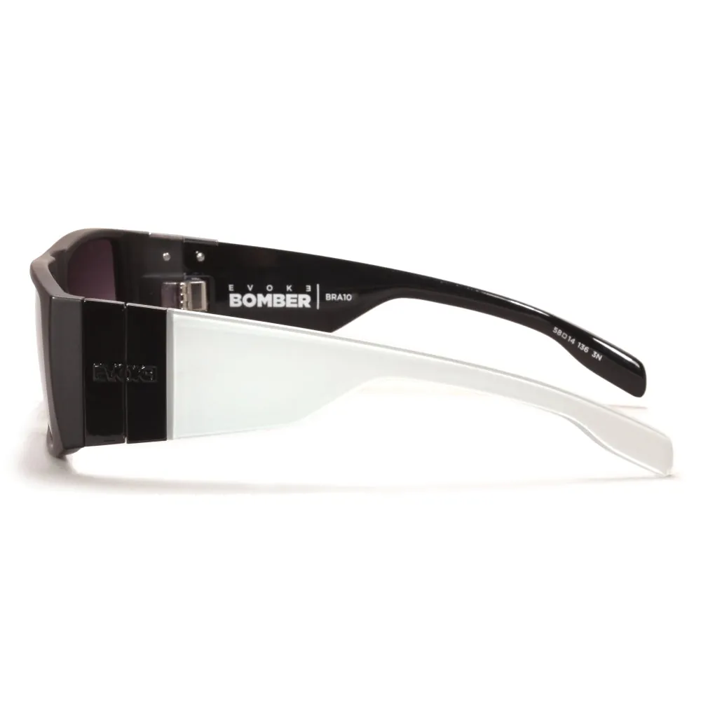Óculos de Sol Evoke Bomber BRA10T Black Matte White Gray - foto 4