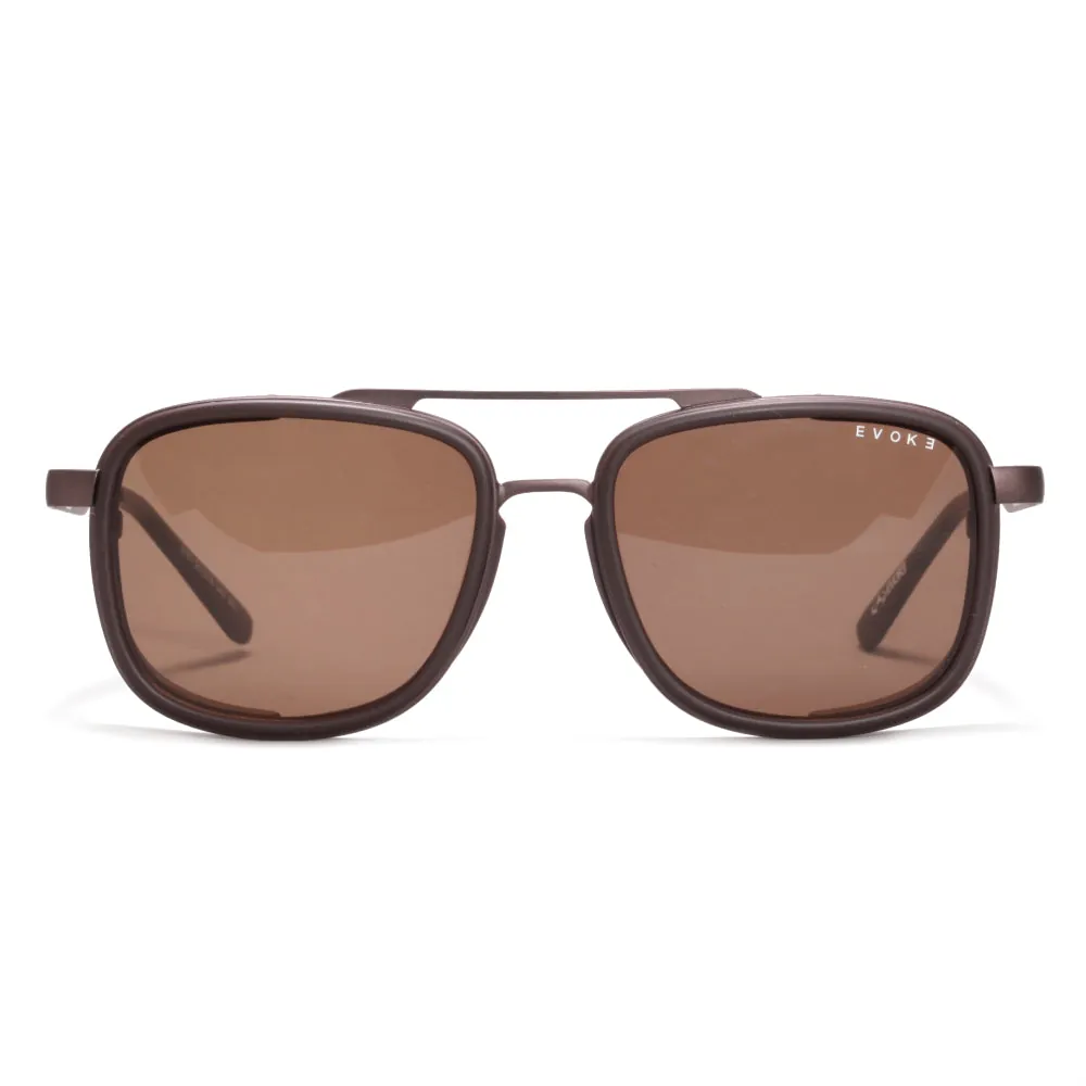 Óculos de Sol Evoke Snowstorm 01B Bronze Matte Brown Beige Brown Total - foto 3
