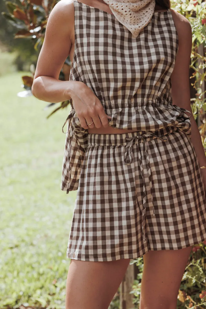 Short Rory Marrom Gingham - foto 1