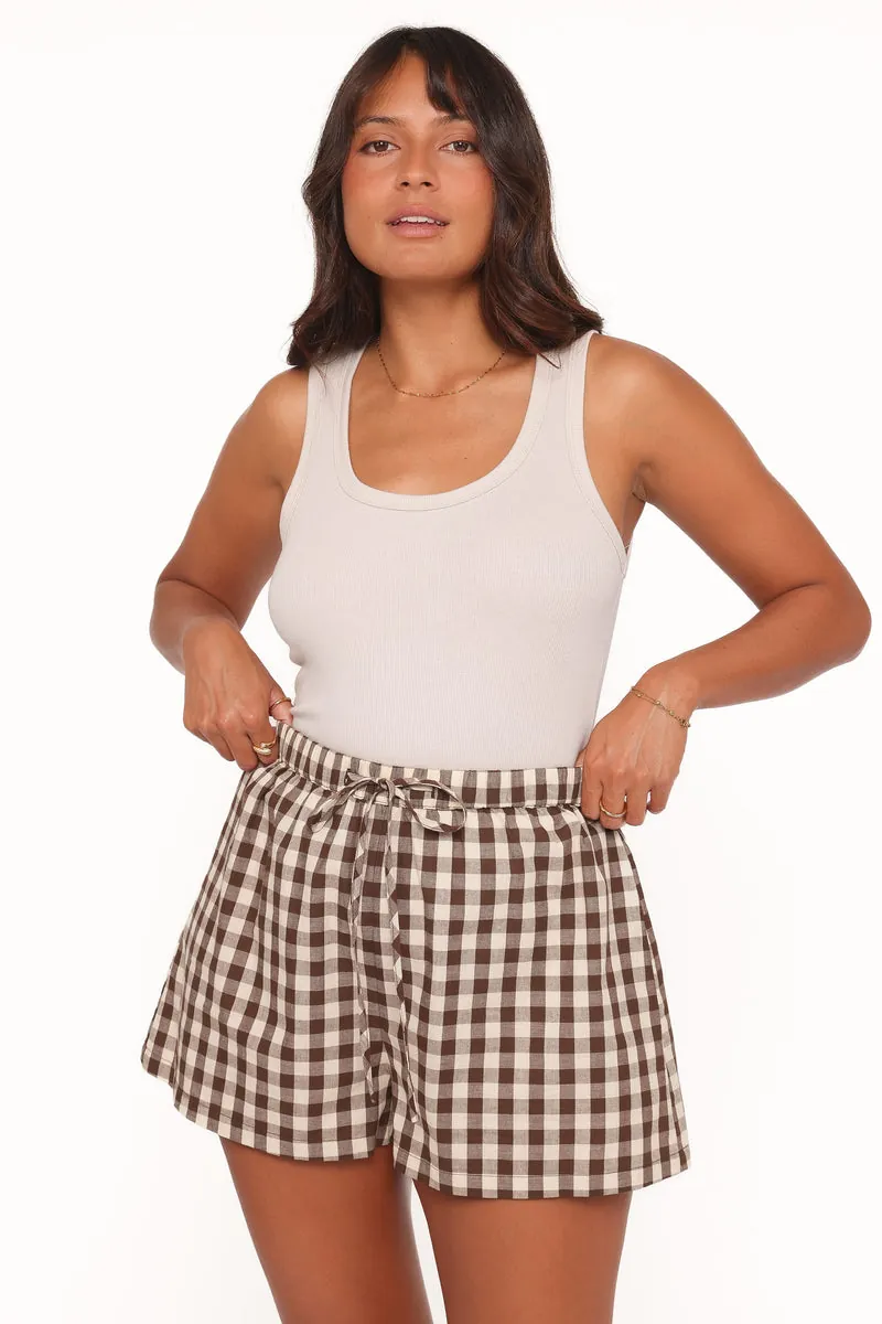 Short Rory Marrom Gingham - foto 2