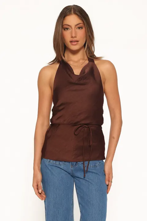 Blusa Brenn Halterneck Chocolate Marrom