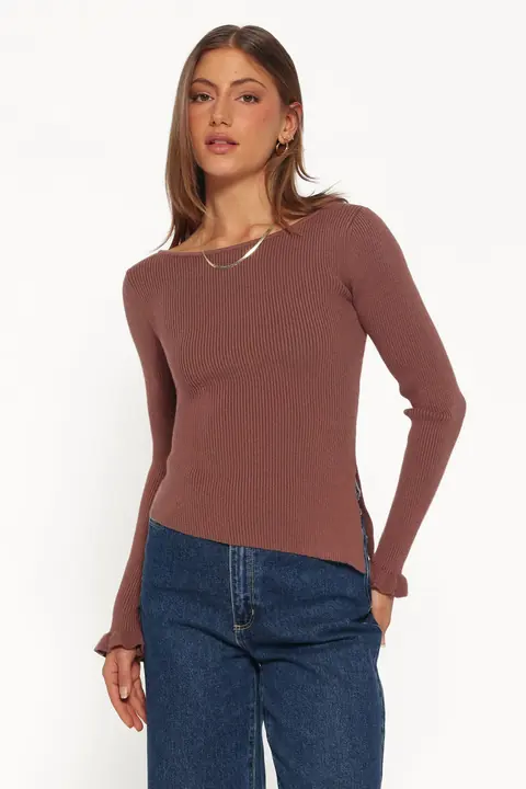 Blusa Tricô Fiana Knitted Marrom