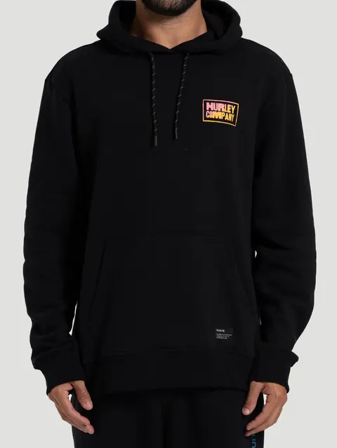 Moletom Canguru Preto Hurley Company
