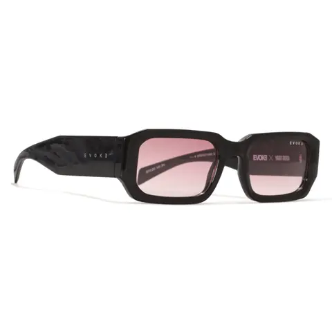 Óculos de Sol Evoke X Yago Dora For You DS97 YD03 Black Shine Pink Gradient