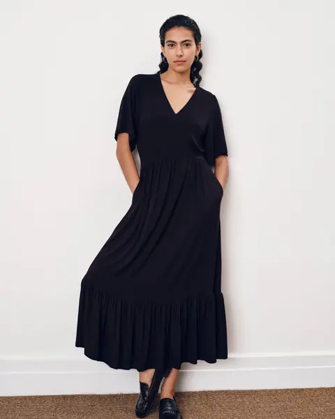 Vestido Ravello Liquid Jersey Preto