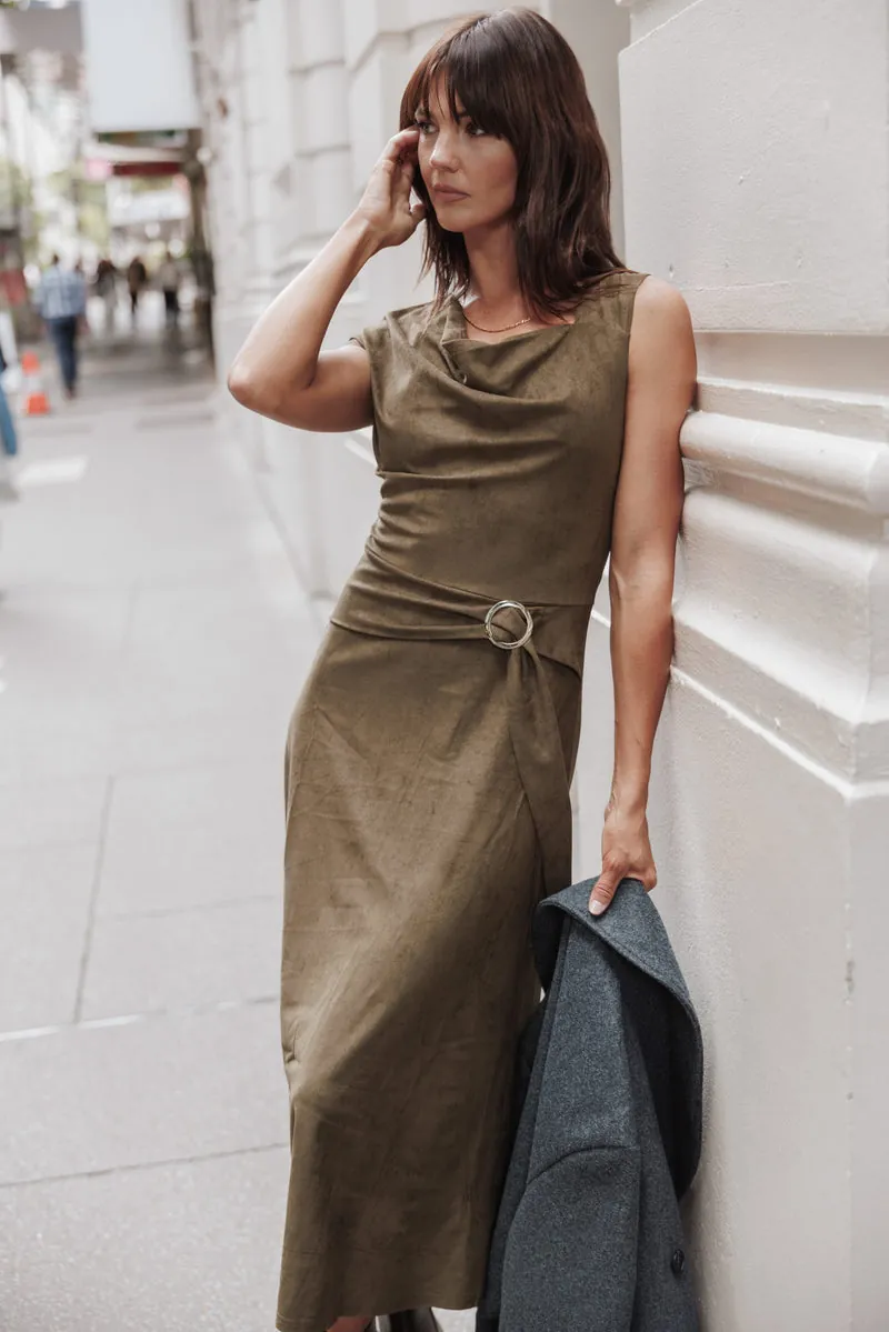 Vestido Longo Lovlin Verde-Oliva - foto 1