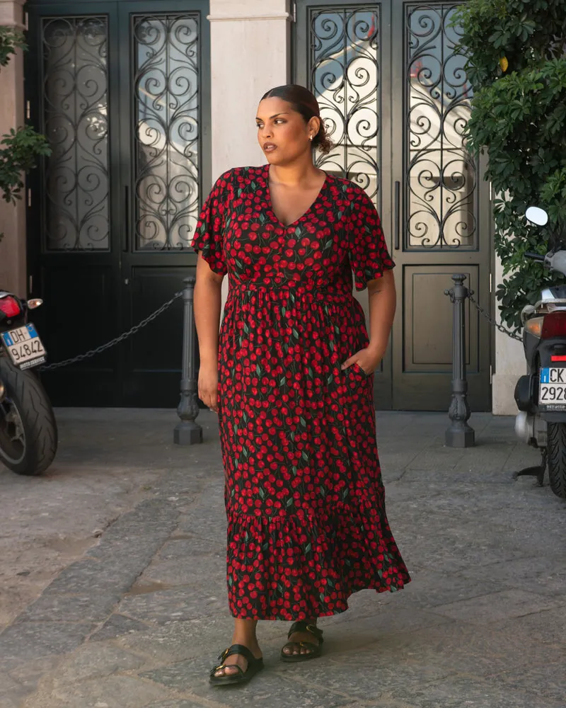 Vestido Ravello Liquid Jersey Very Cherry Estampado - foto 1