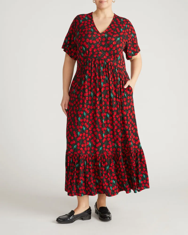 Vestido Ravello Liquid Jersey Very Cherry Estampado - foto 3